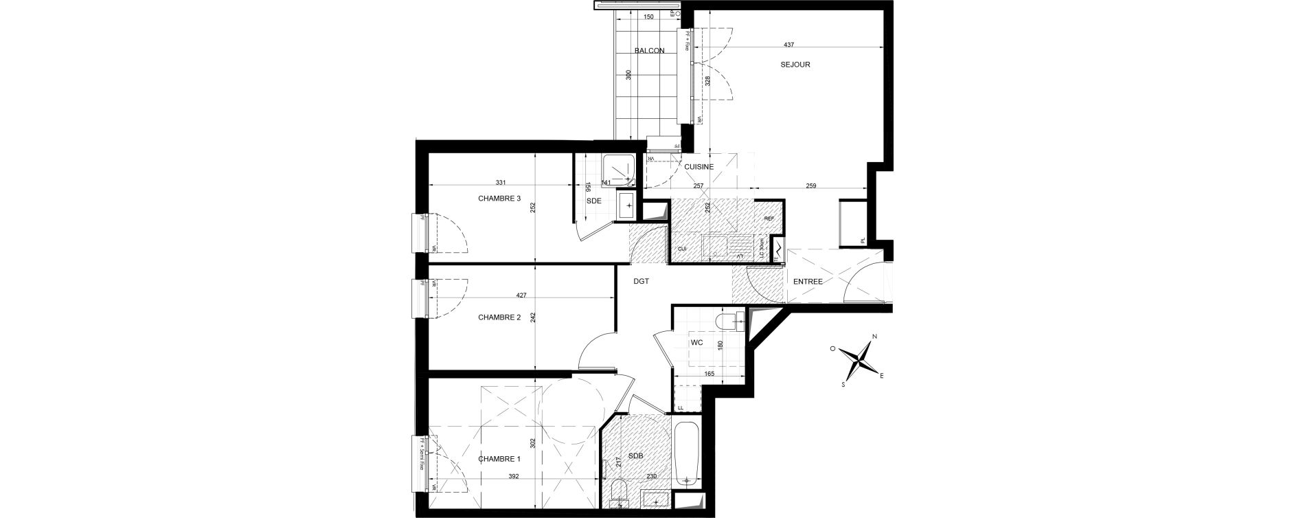 Appartement T4 de 78,11 m2 &agrave; Livry-Gargan Centre