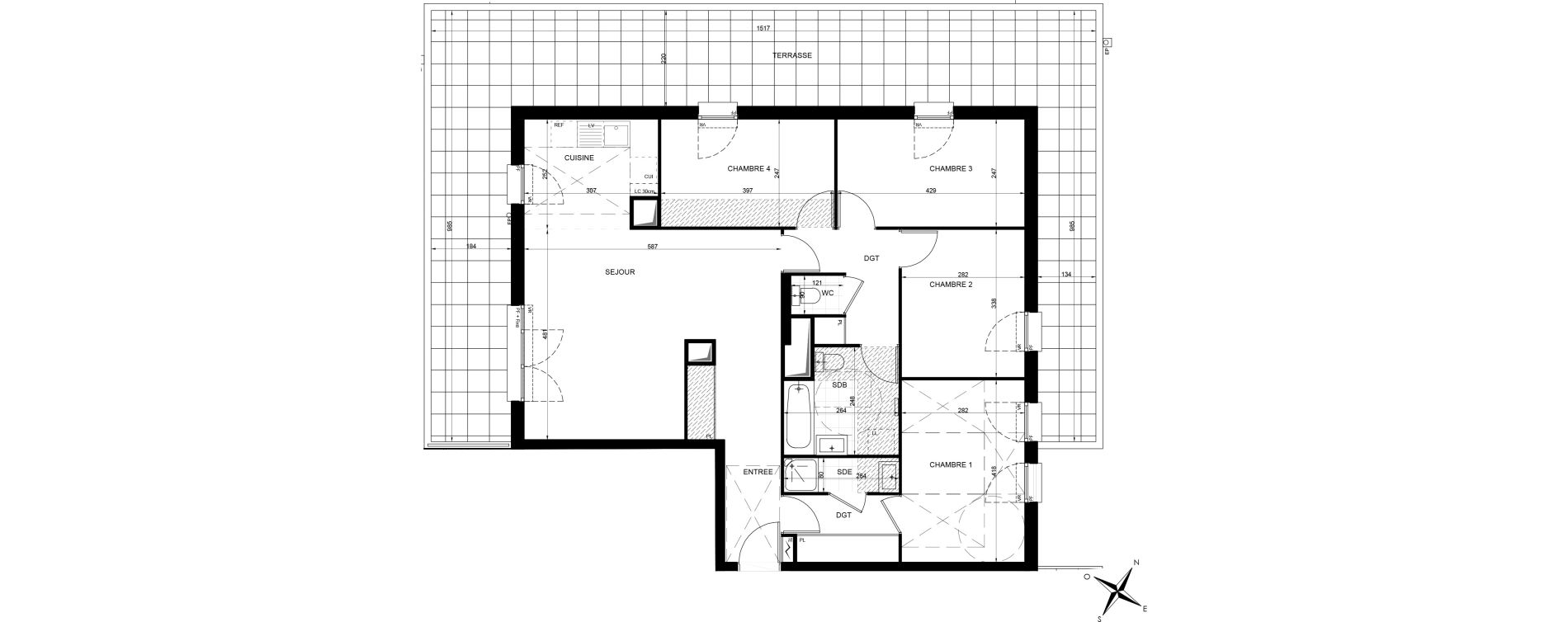 Appartement T5 de 98,55 m2 &agrave; Livry-Gargan Centre