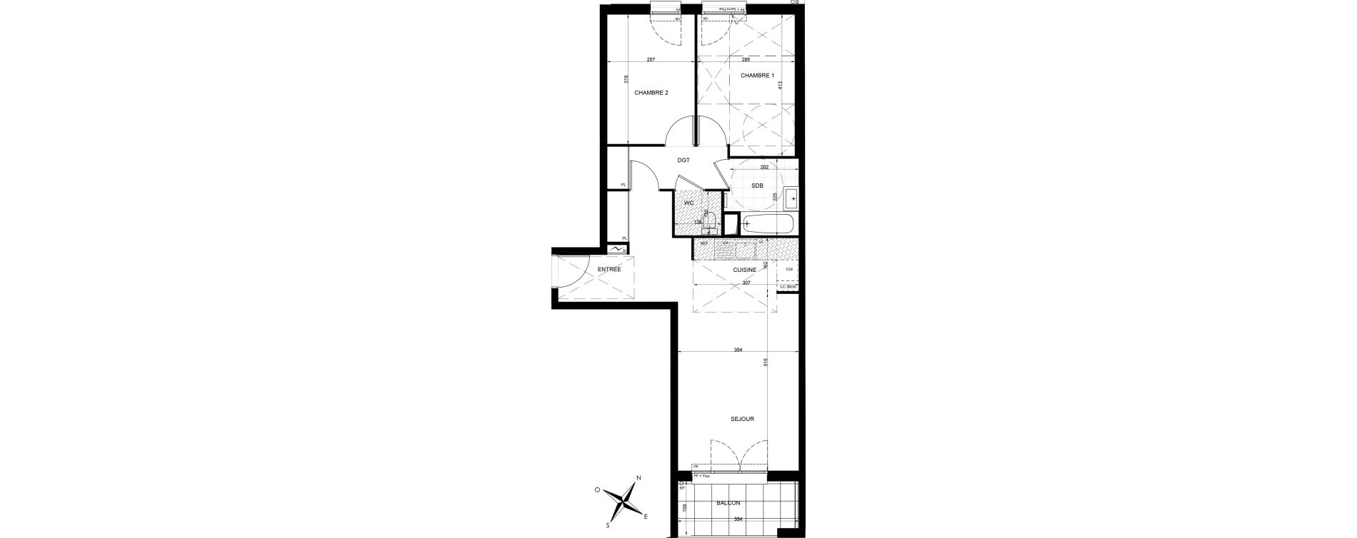 Appartement T3 de 63,49 m2 &agrave; Livry-Gargan Centre