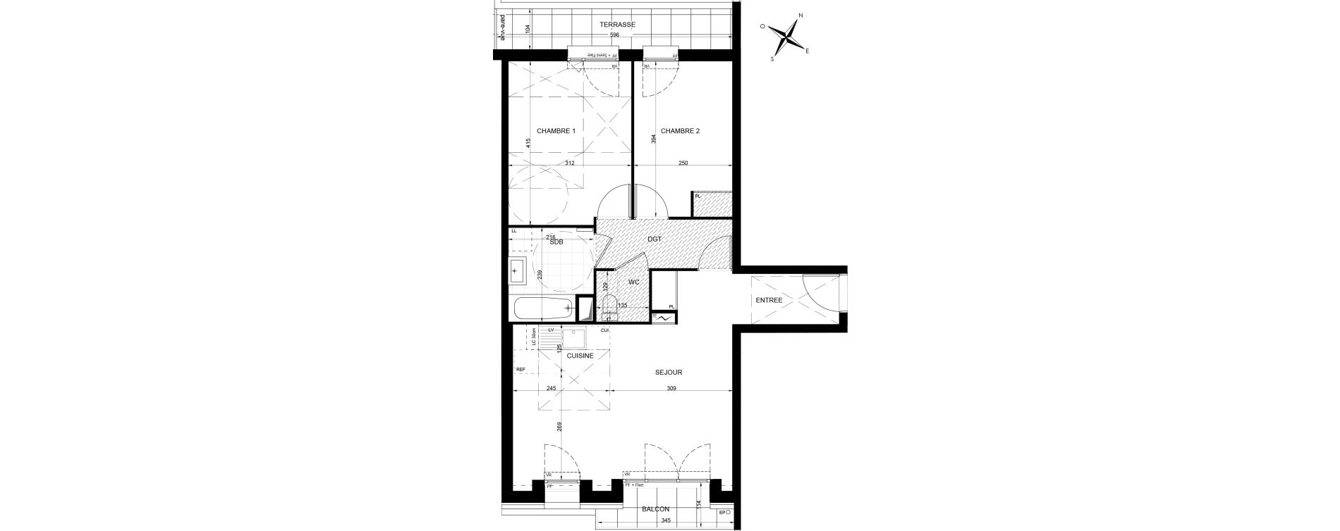 Appartement T3 de 61,53 m2 &agrave; Livry-Gargan Centre