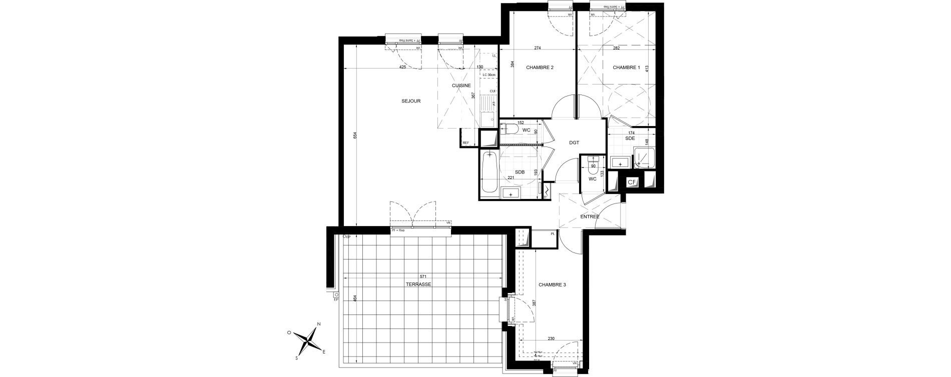 Appartement T4 de 85,41 m2 &agrave; Livry-Gargan Centre