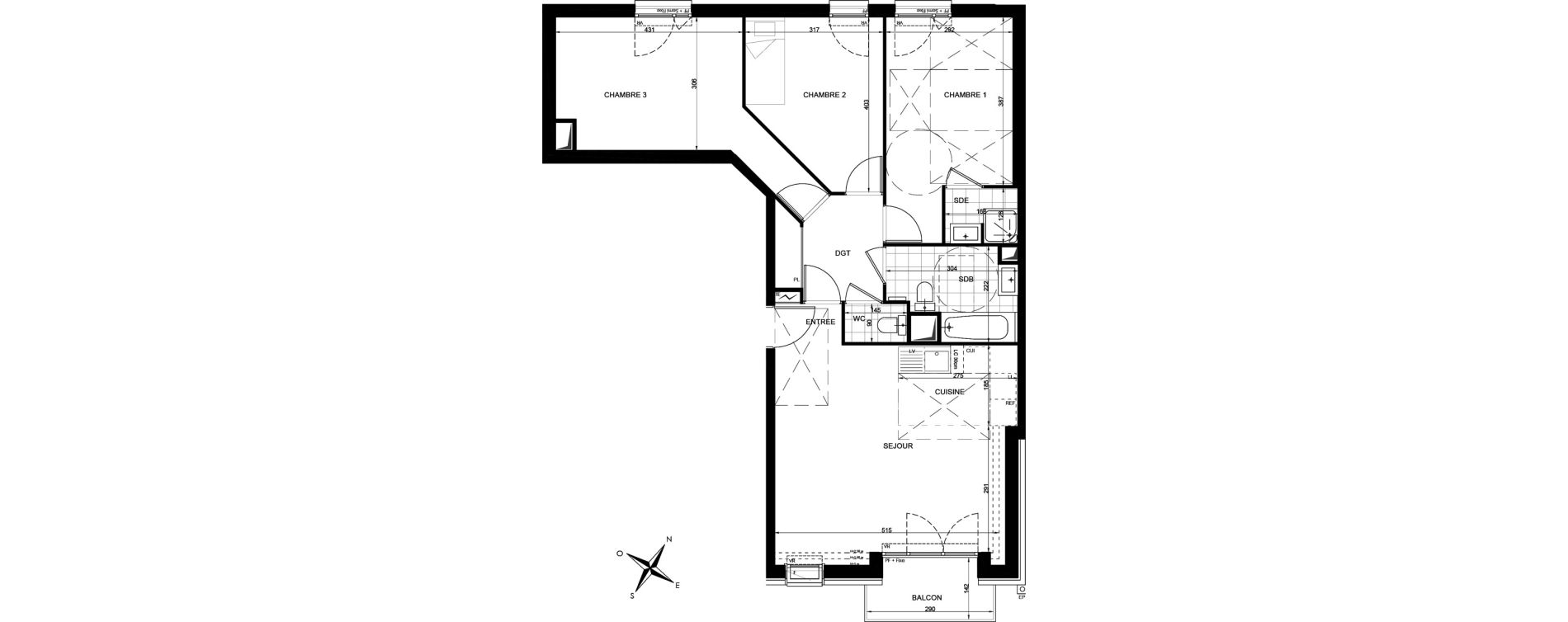 Appartement T4 de 80,43 m2 &agrave; Livry-Gargan Centre