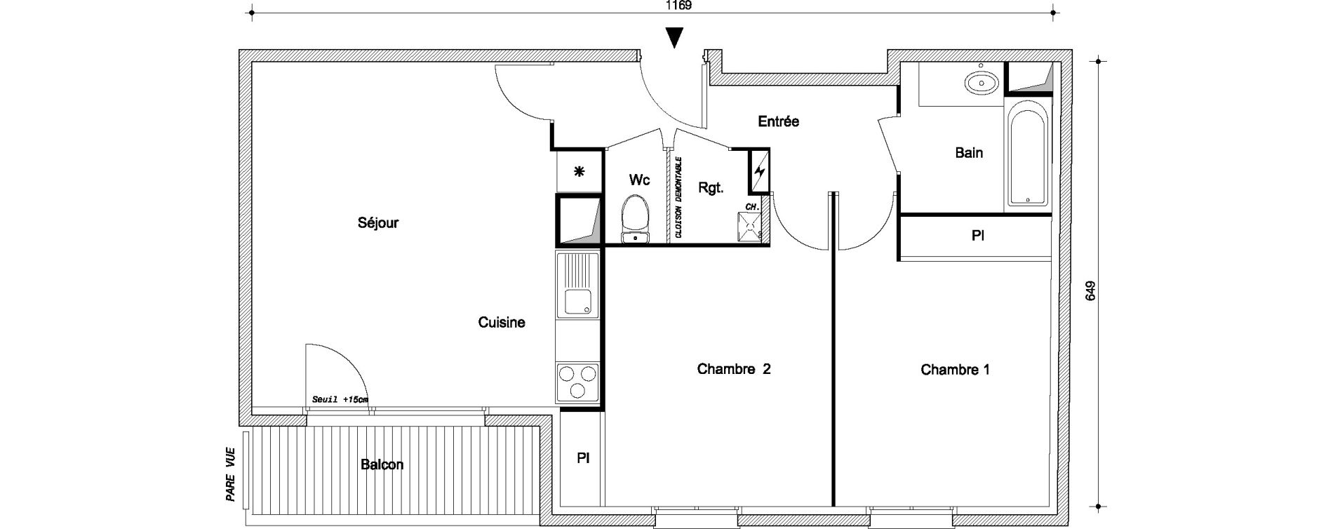 Appartement T3 de 65,65 m2 &agrave; Livry-Gargan Centre