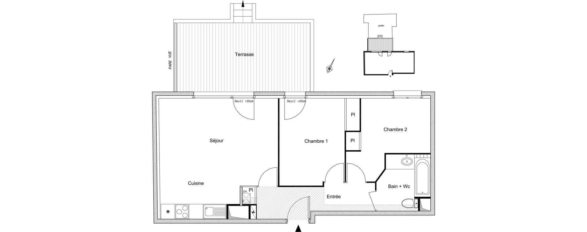 Appartement T3 de 57,55 m2 &agrave; Livry-Gargan Centre