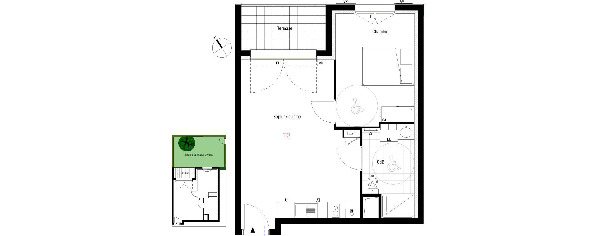 Appartement T2 de 40,76 m2 &agrave; Livry-Gargan L'abbaye