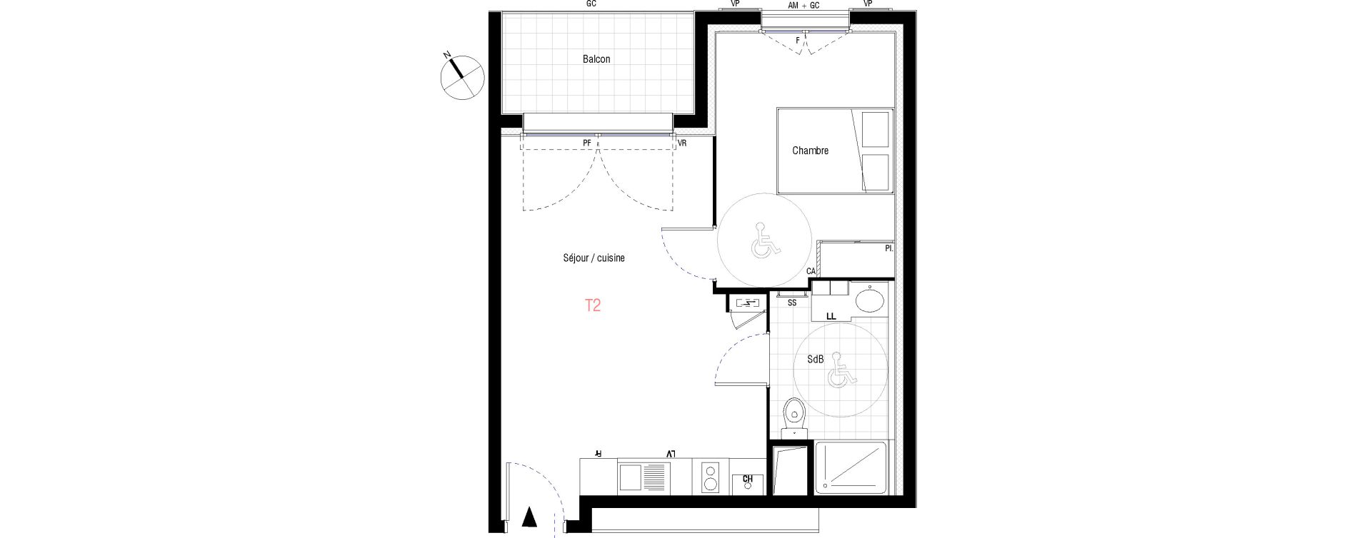 Appartement T2 de 40,68 m2 &agrave; Livry-Gargan L'abbaye