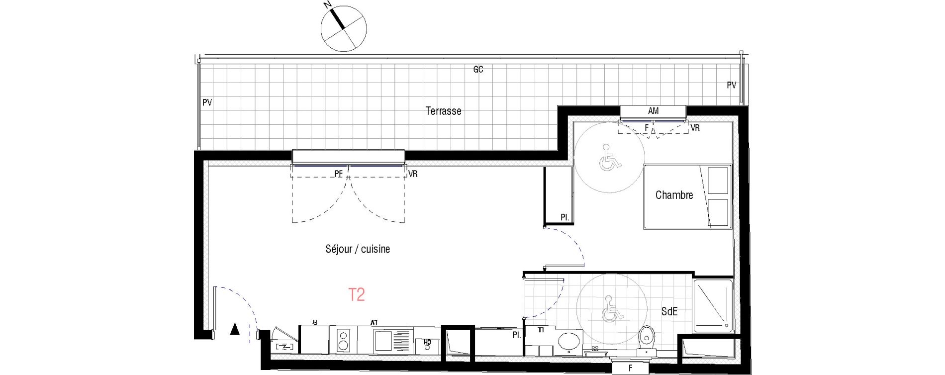 Appartement T2 de 46,61 m2 &agrave; Livry-Gargan L'abbaye