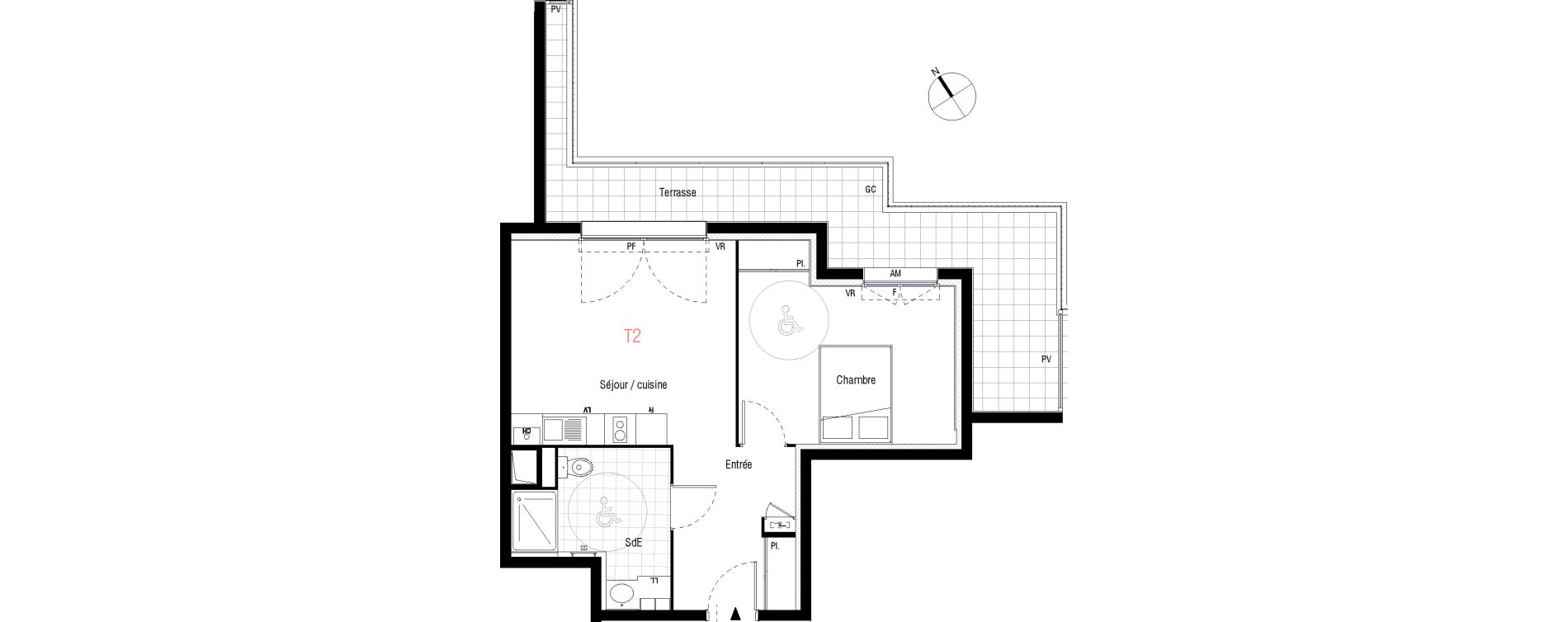 Appartement T2 de 45,28 m2 &agrave; Livry-Gargan L'abbaye