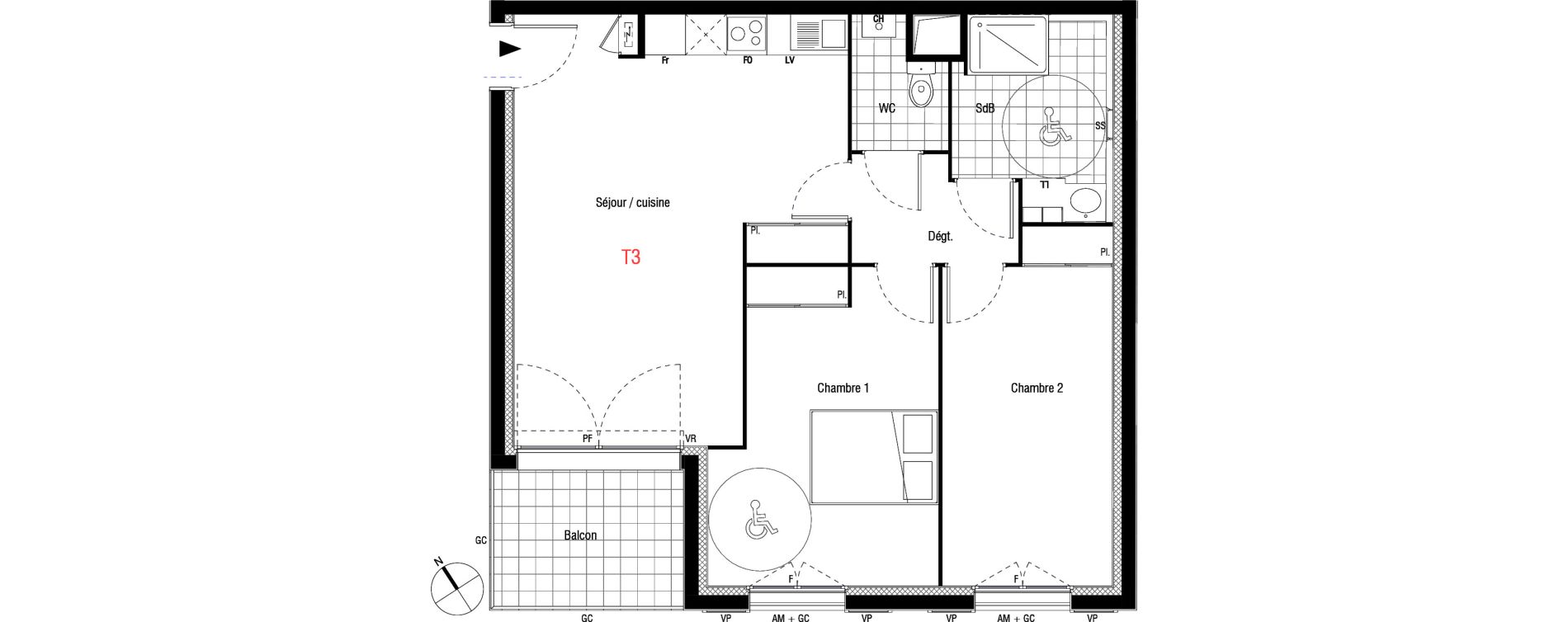 Appartement T3 de 69,18 m2 &agrave; Livry-Gargan L'abbaye