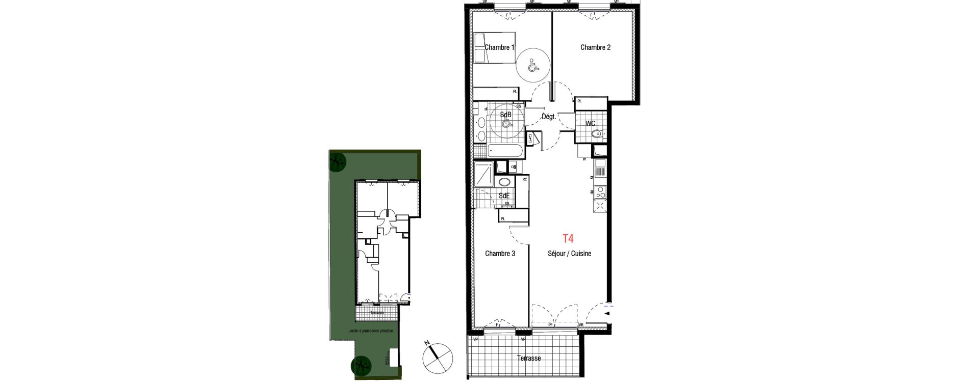 Appartement T4 de 84,89 m2 &agrave; Livry-Gargan L'abbaye