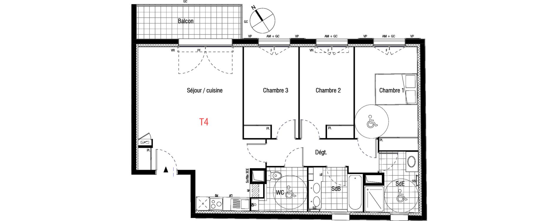 Appartement T4 de 84,81 m2 &agrave; Livry-Gargan L'abbaye