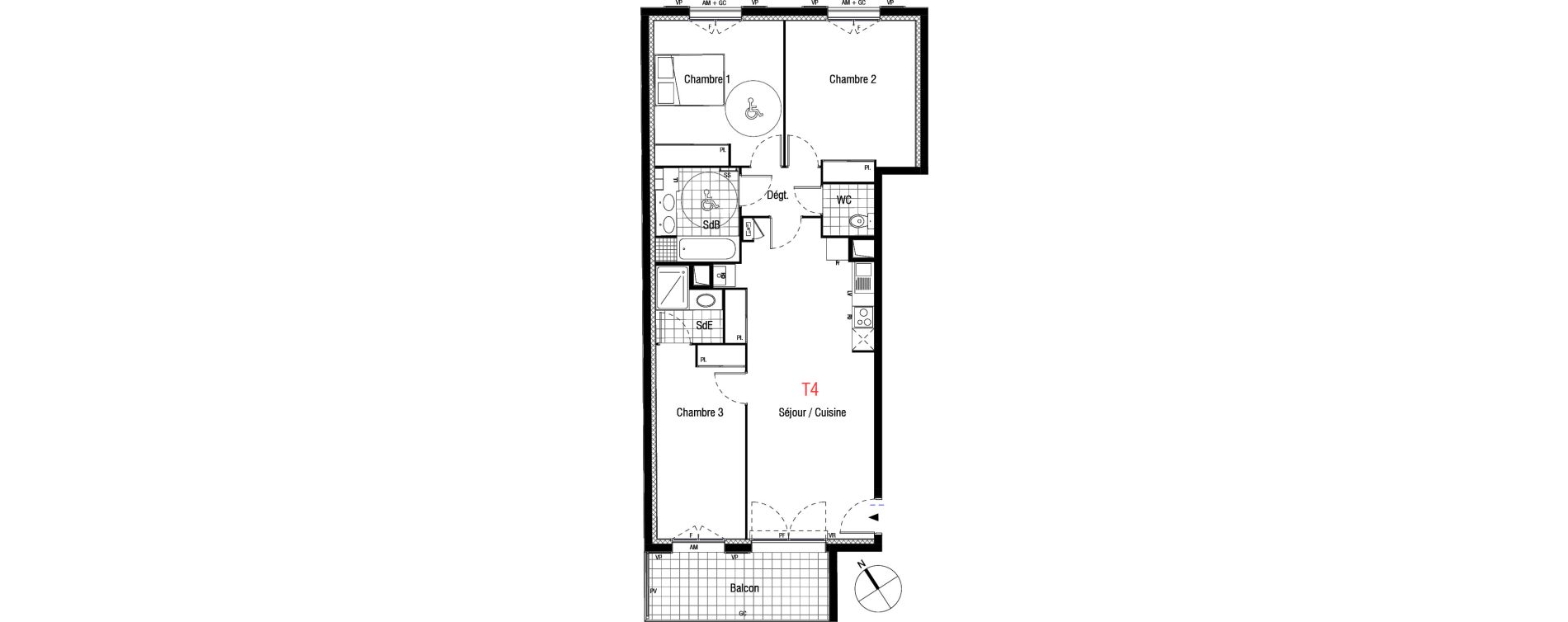 Appartement T4 de 84,86 m2 &agrave; Livry-Gargan L'abbaye