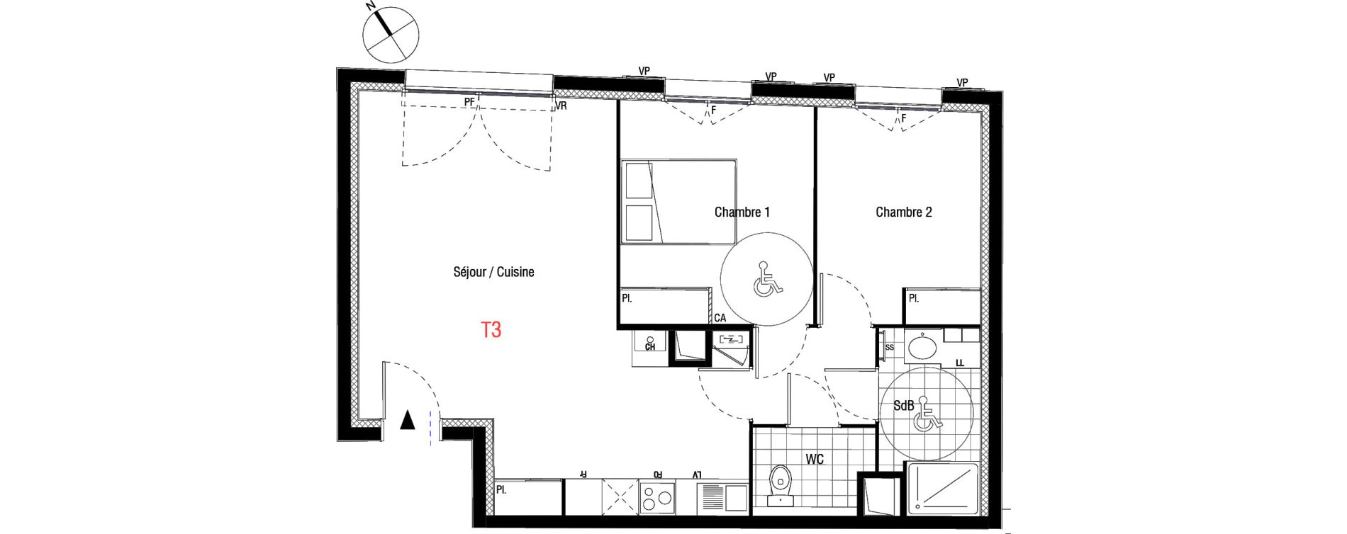 Appartement T3 de 62,65 m2 &agrave; Livry-Gargan L'abbaye