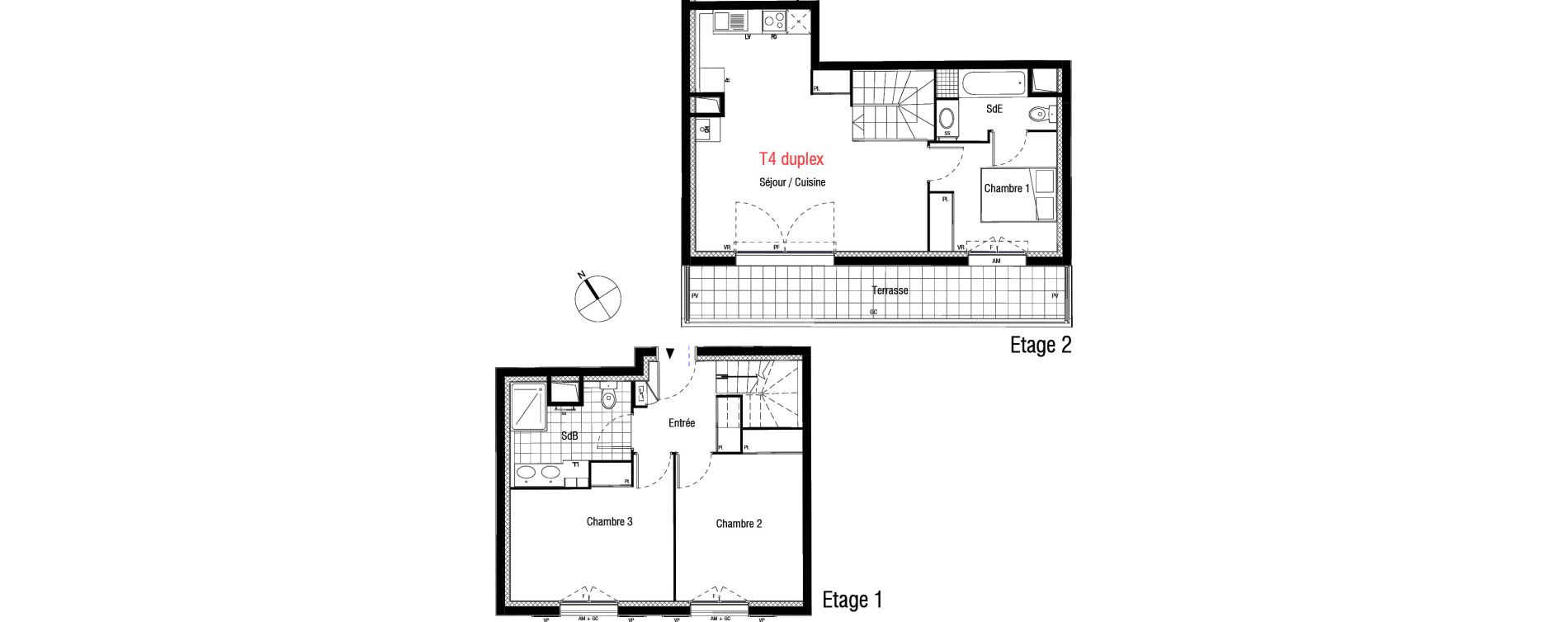 Duplex T4 de 75,01 m2 &agrave; Livry-Gargan L'abbaye