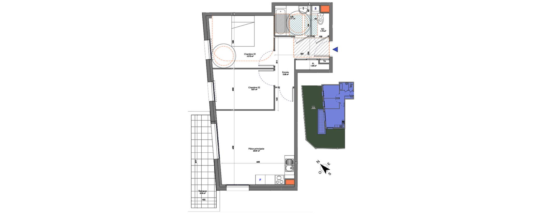 Appartement T3 de 58,44 m2 &agrave; Livry-Gargan Centre