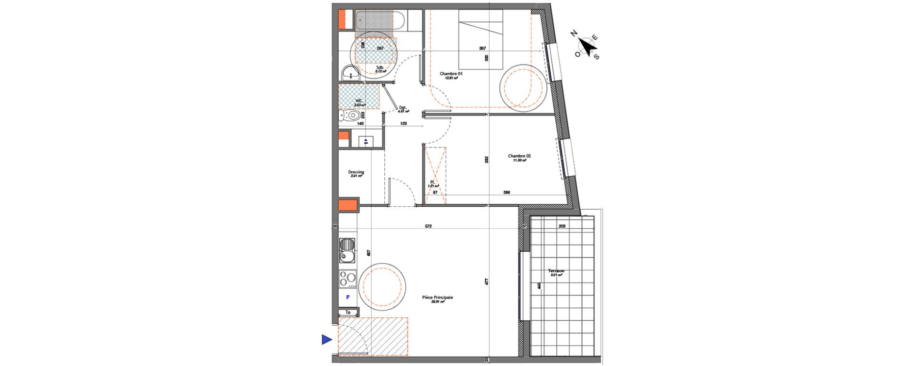 Appartement T3 de 67,22 m2 &agrave; Livry-Gargan Centre