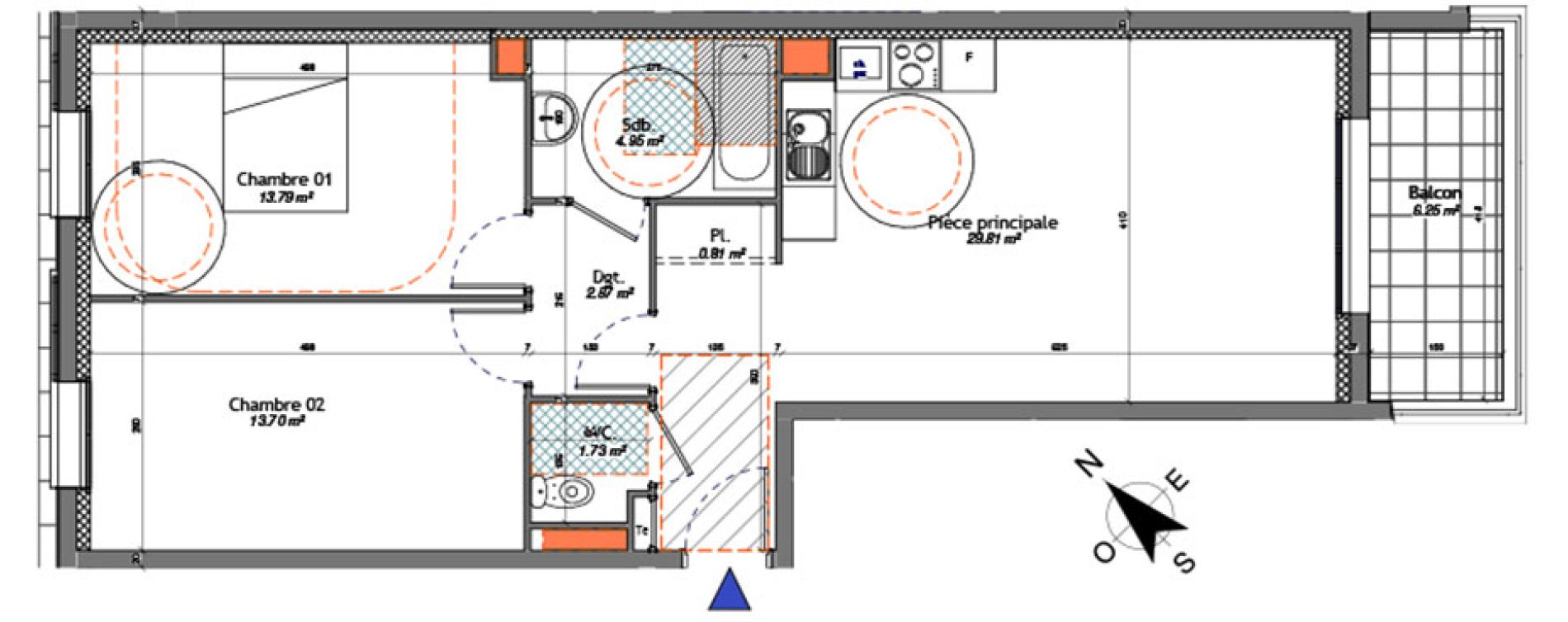 Appartement T3 de 67,66 m2 &agrave; Livry-Gargan Centre