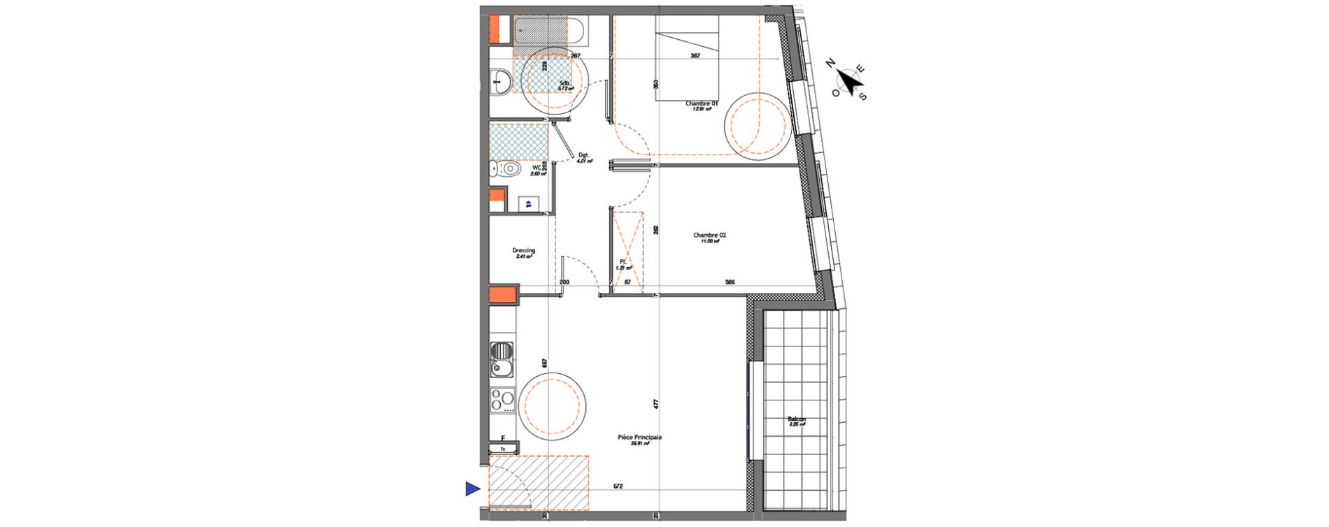 Appartement T3 de 67,22 m2 &agrave; Livry-Gargan Centre