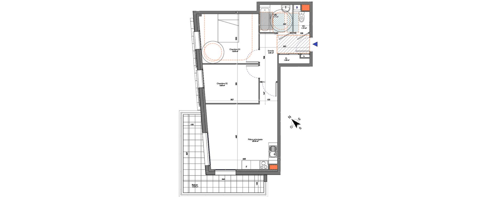 Appartement T3 de 58,42 m2 &agrave; Livry-Gargan Centre
