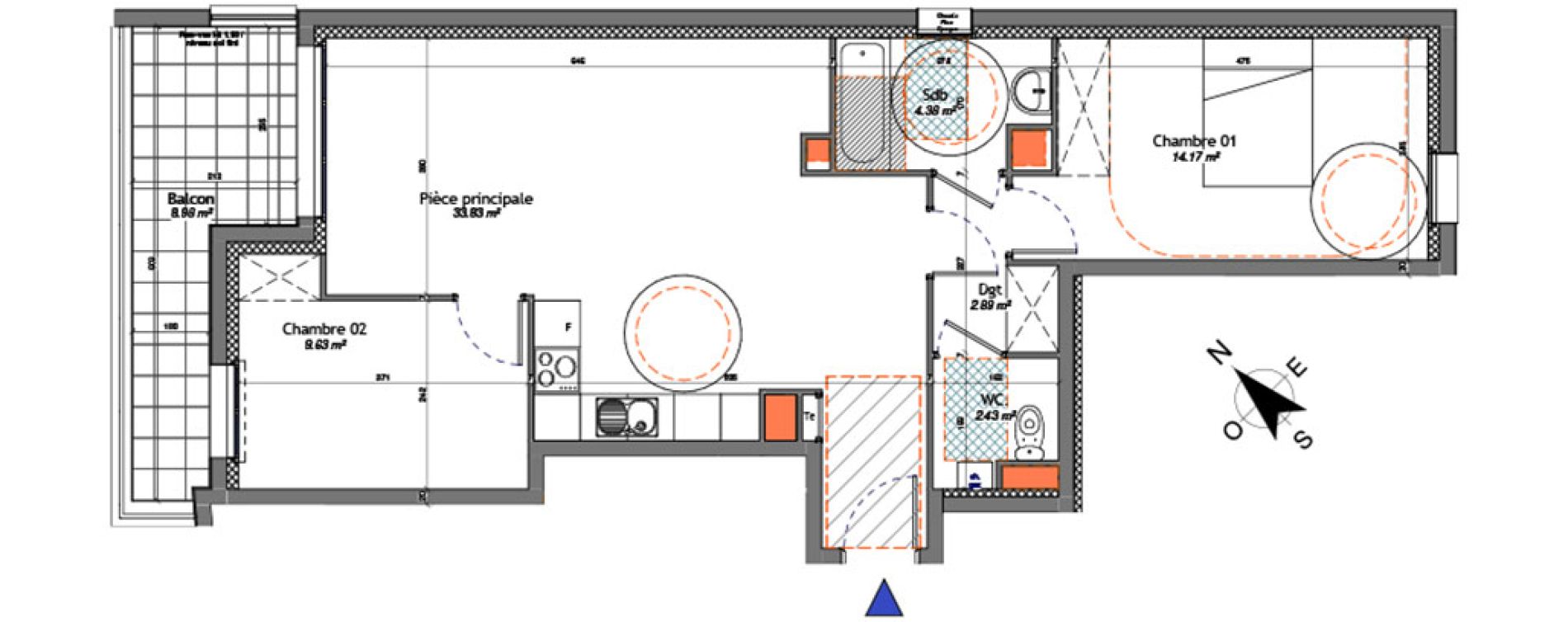 Appartement T3 de 67,33 m2 &agrave; Livry-Gargan Centre