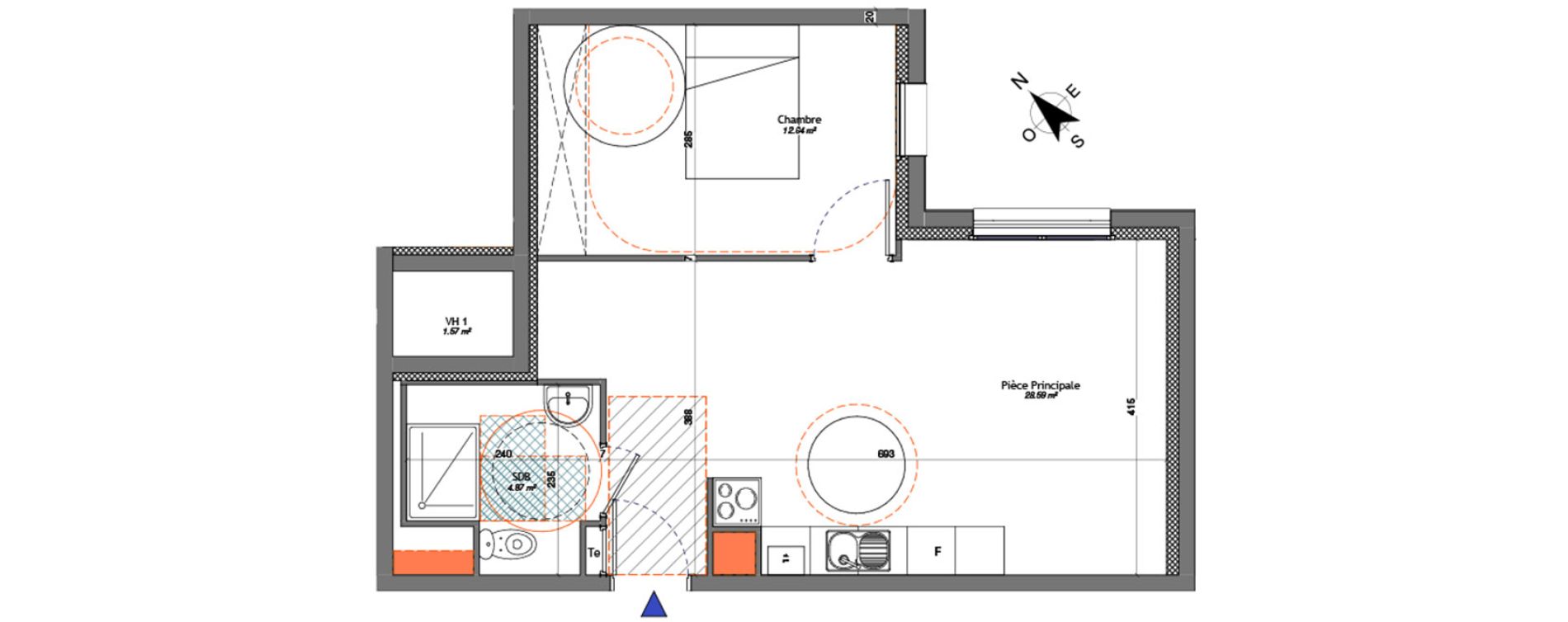 Appartement T2 de 46,10 m2 &agrave; Livry-Gargan Centre