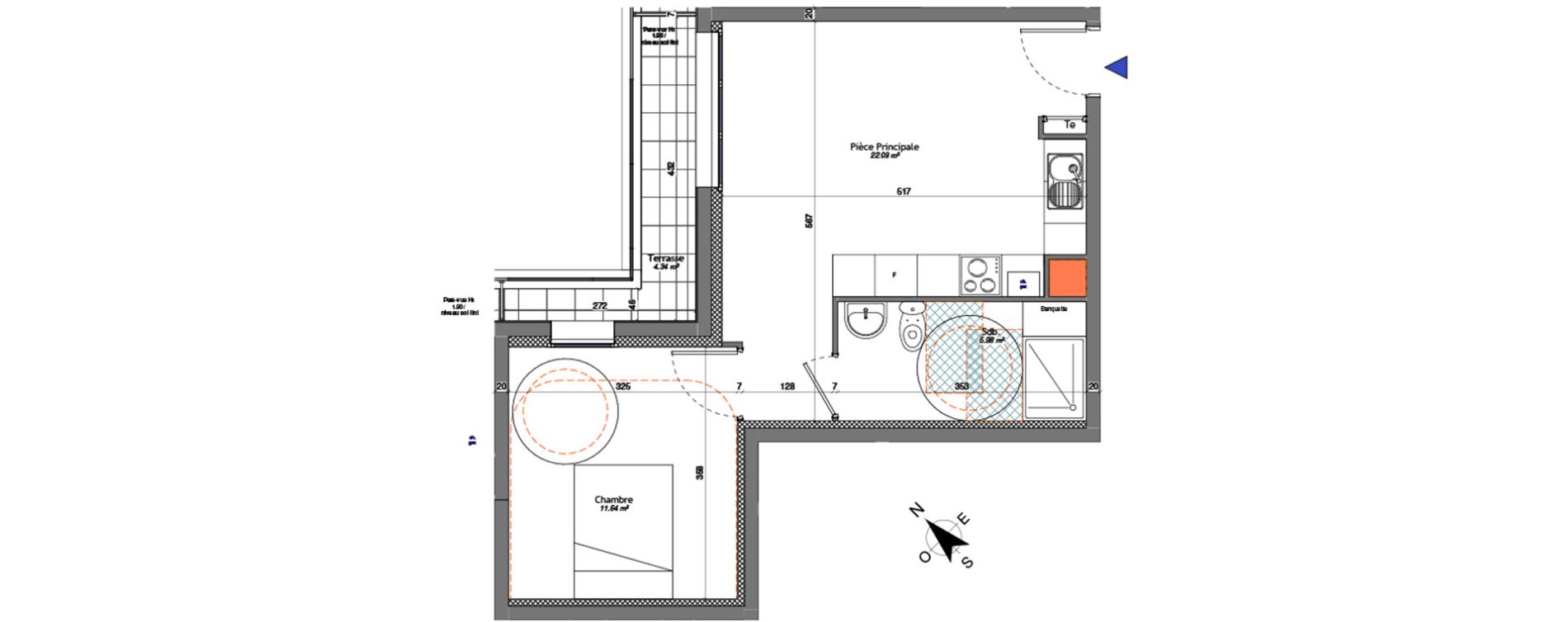 Appartement T2 de 39,71 m2 &agrave; Livry-Gargan Centre