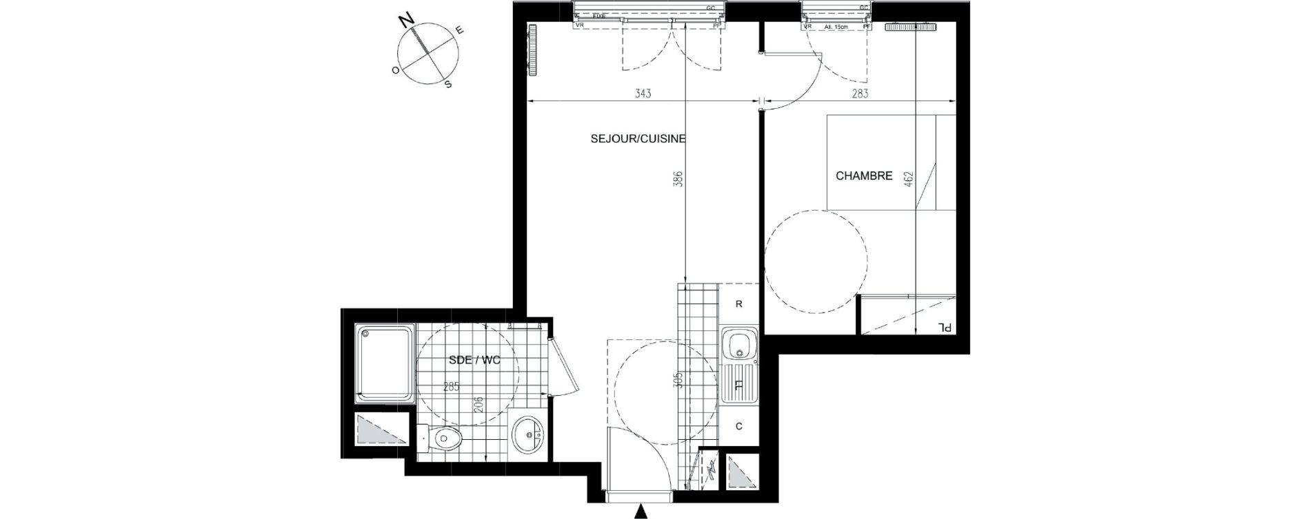 Appartement T2 de 39,97 m2 &agrave; Livry-Gargan Centre