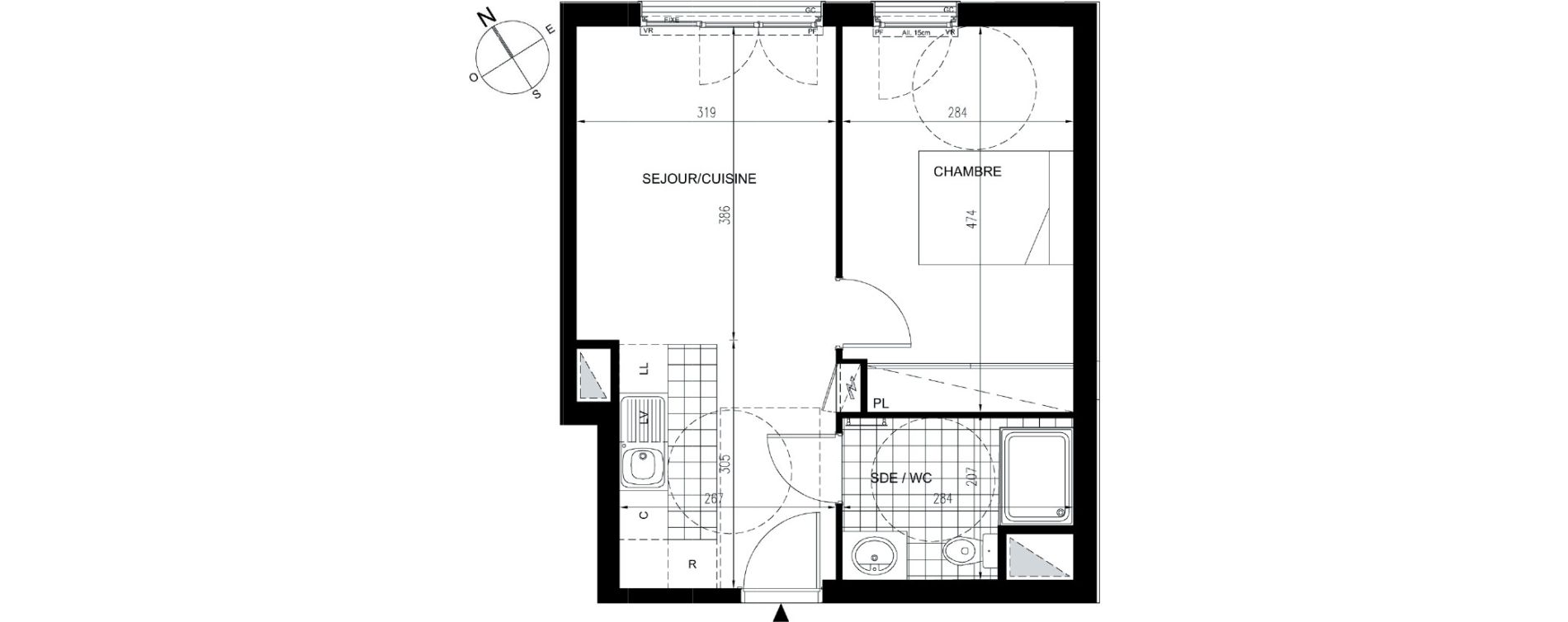 Appartement T2 de 38,79 m2 &agrave; Livry-Gargan Centre