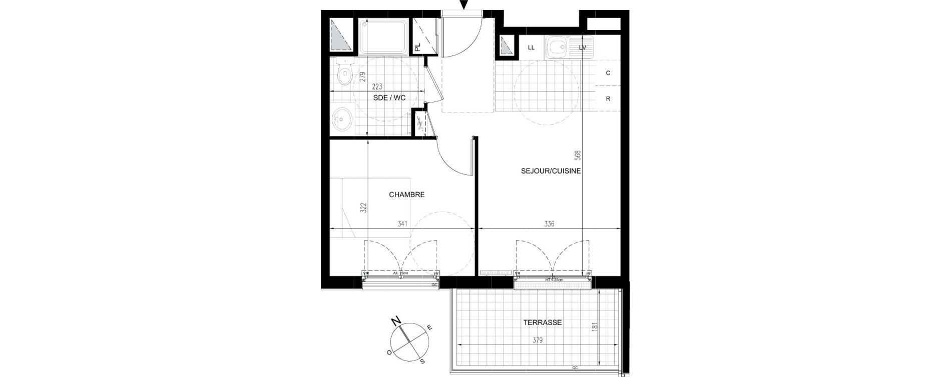 Appartement T2 de 38,57 m2 &agrave; Livry-Gargan Centre