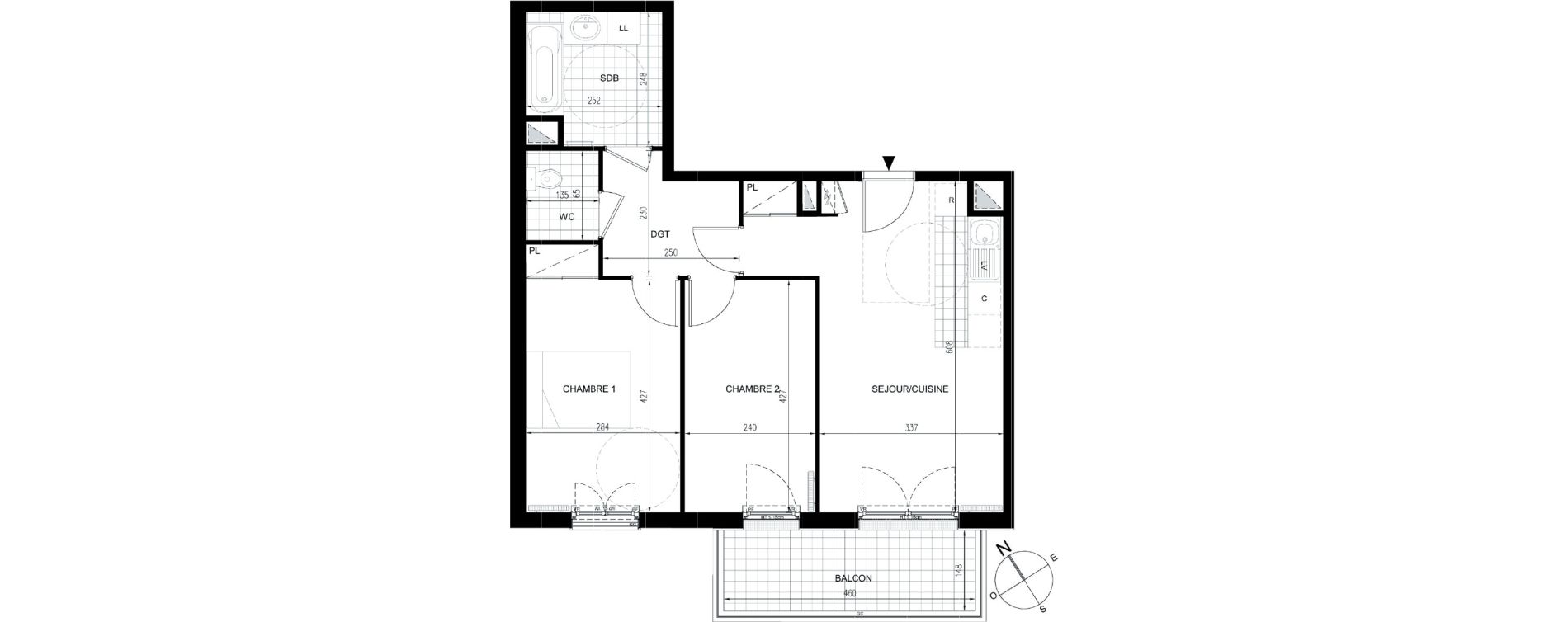 Appartement T3 de 58,28 m2 &agrave; Livry-Gargan Centre