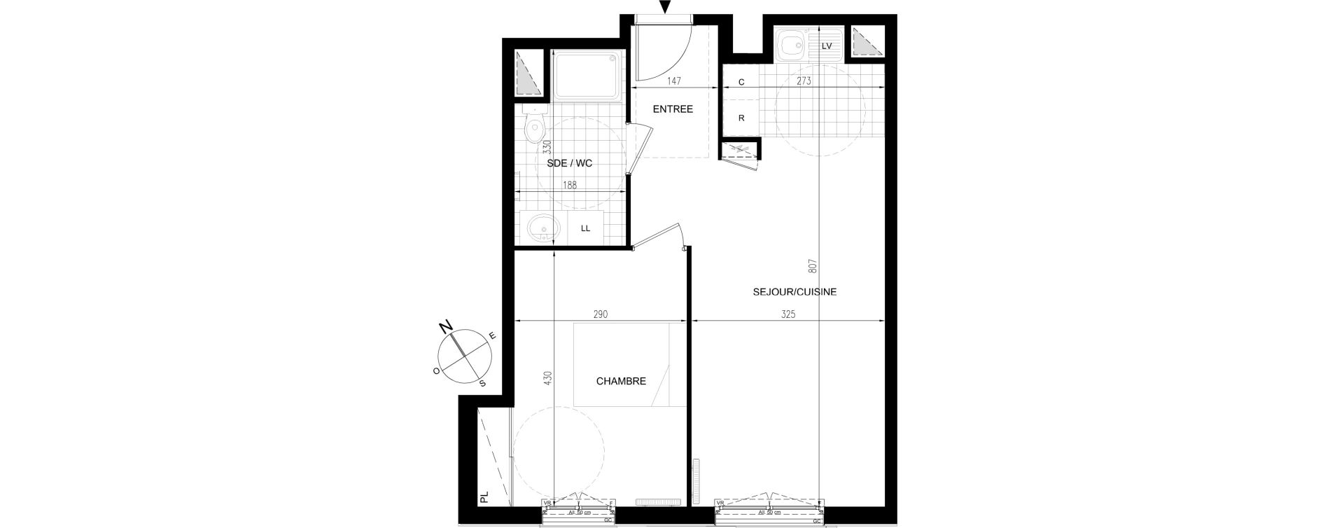 Appartement T2 de 47,80 m2 &agrave; Livry-Gargan Centre