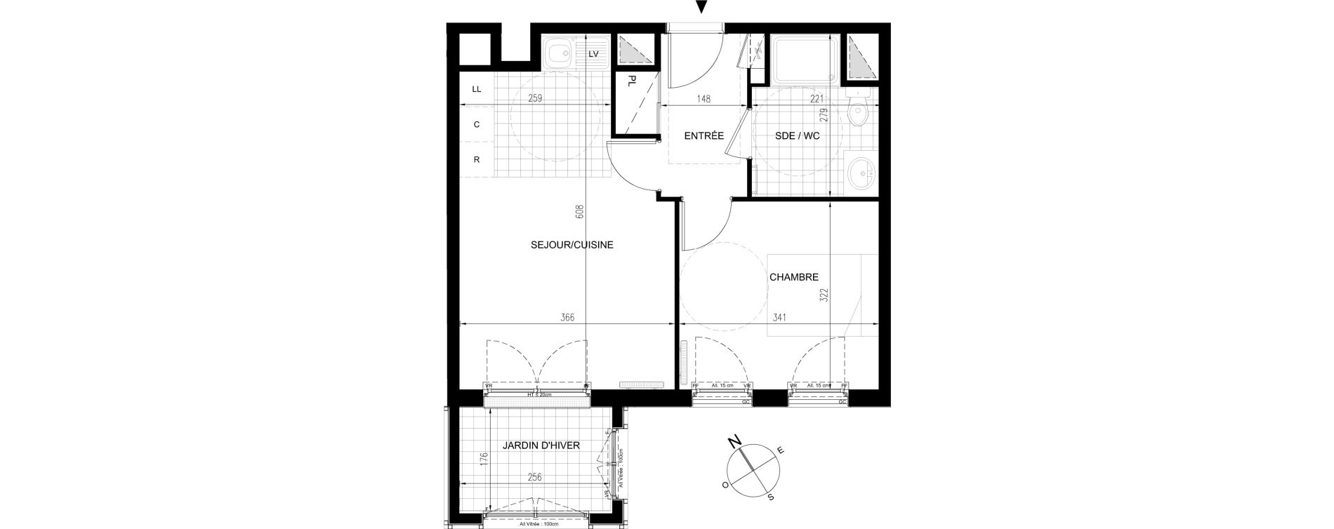 Appartement T2 de 40,37 m2 &agrave; Livry-Gargan Centre