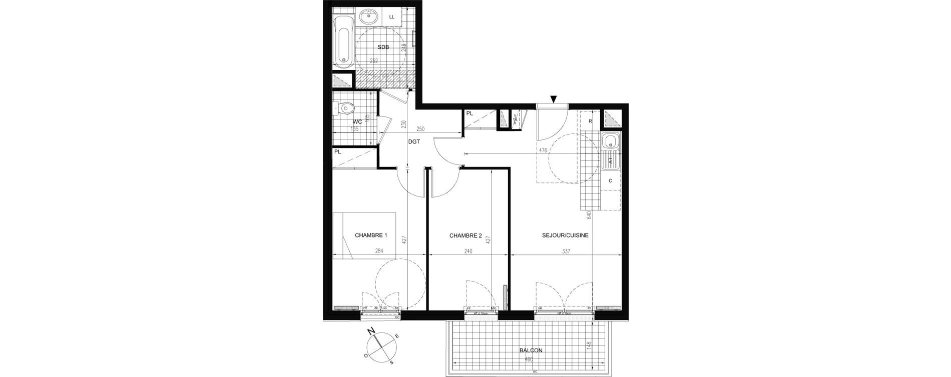 Appartement T3 de 58,28 m2 &agrave; Livry-Gargan Centre
