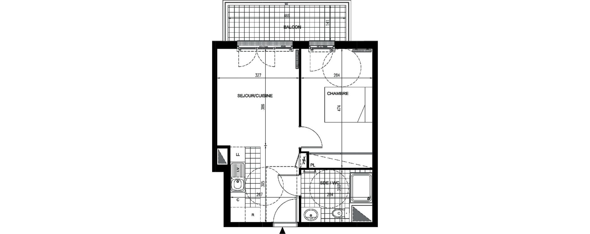 Appartement T2 de 38,79 m2 &agrave; Livry-Gargan Centre