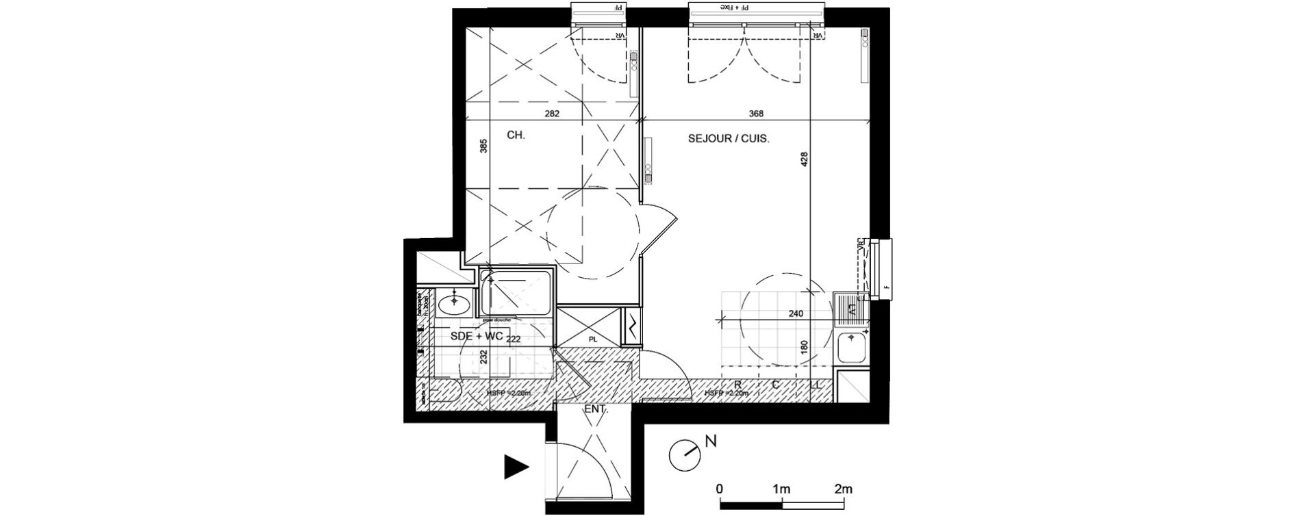Appartement T2 de 41,35 m2 &agrave; Livry-Gargan Centre