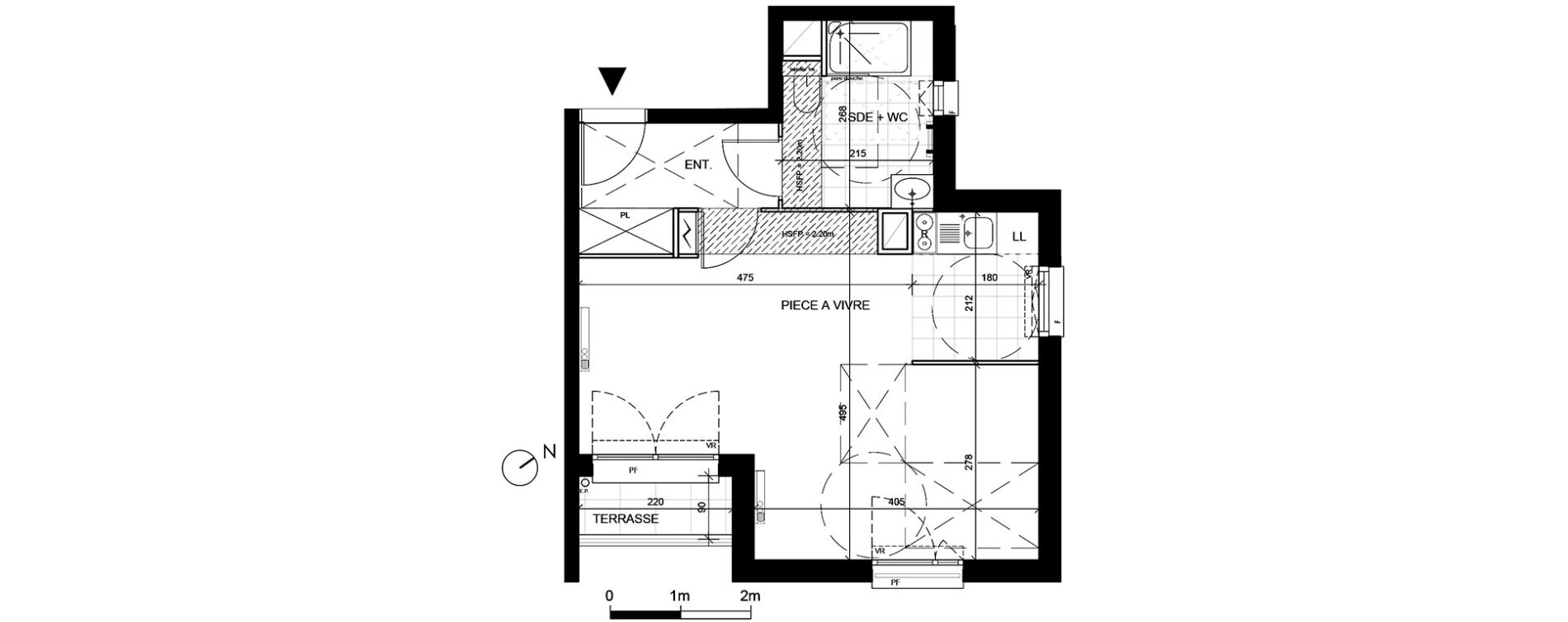 Appartement T1 de 36,80 m2 &agrave; Livry-Gargan Centre