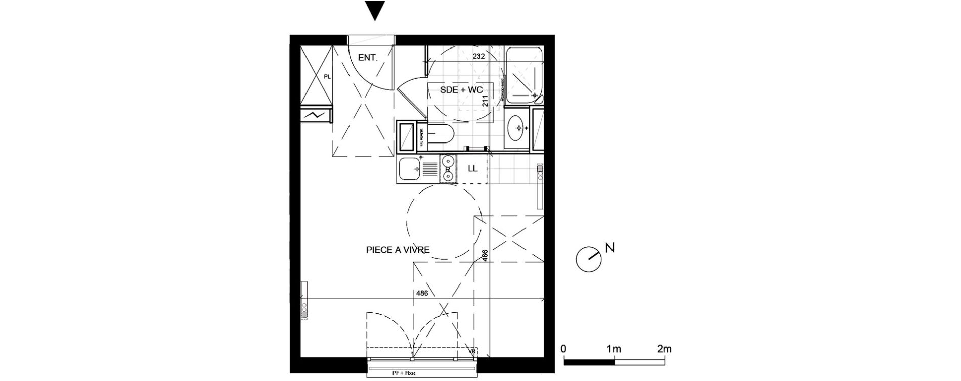 Appartement T1 de 29,11 m2 &agrave; Livry-Gargan Centre