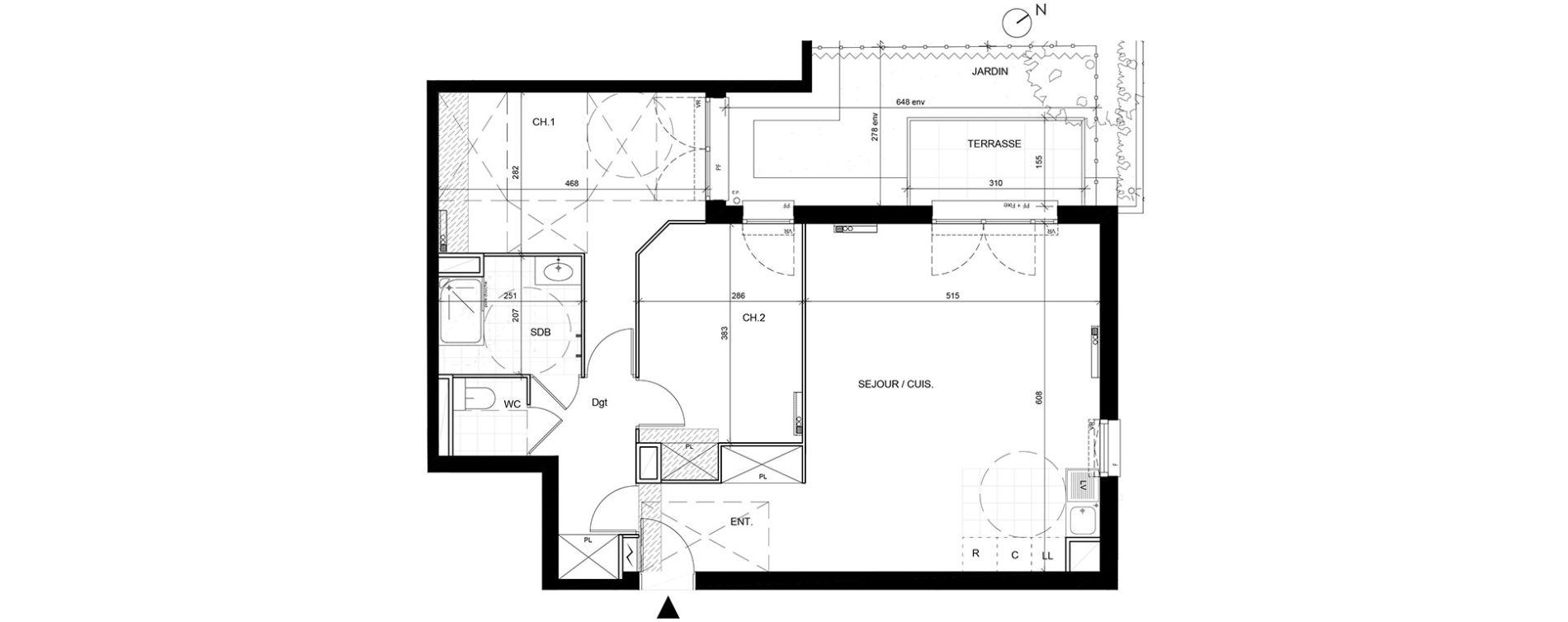 Appartement T3 de 74,29 m2 &agrave; Livry-Gargan Centre