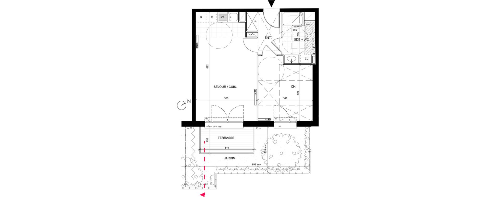 Appartement T2 de 40,22 m2 &agrave; Livry-Gargan Centre