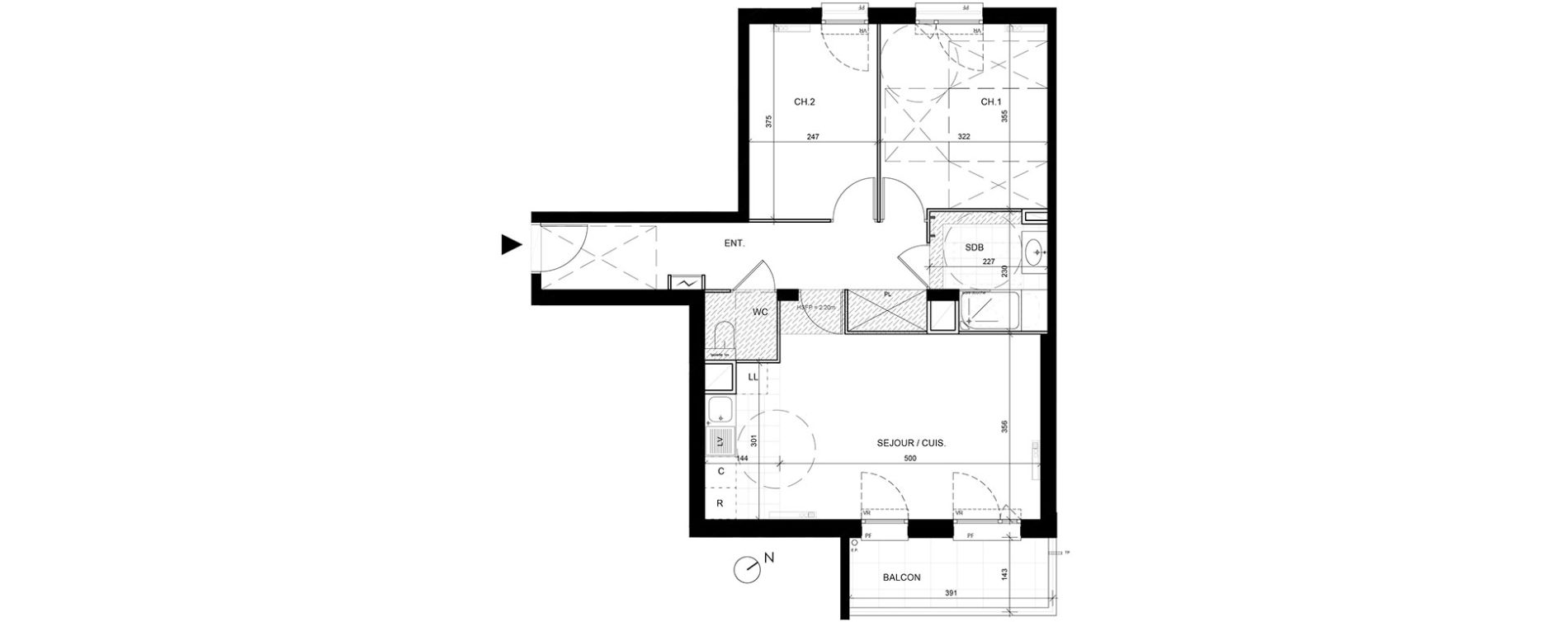 Appartement T3 de 60,56 m2 &agrave; Livry-Gargan Centre