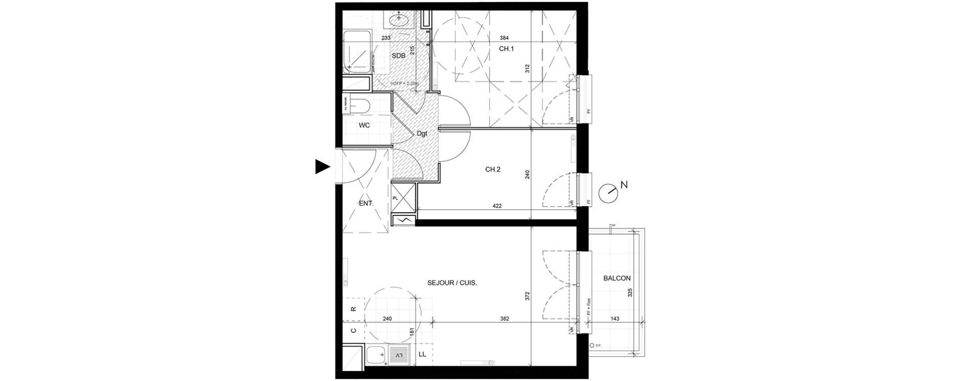 Appartement T3 de 56,21 m2 &agrave; Livry-Gargan Centre
