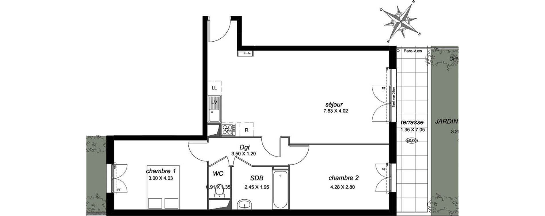 Appartement T3 de 65,46 m2 &agrave; Livry-Gargan Centre