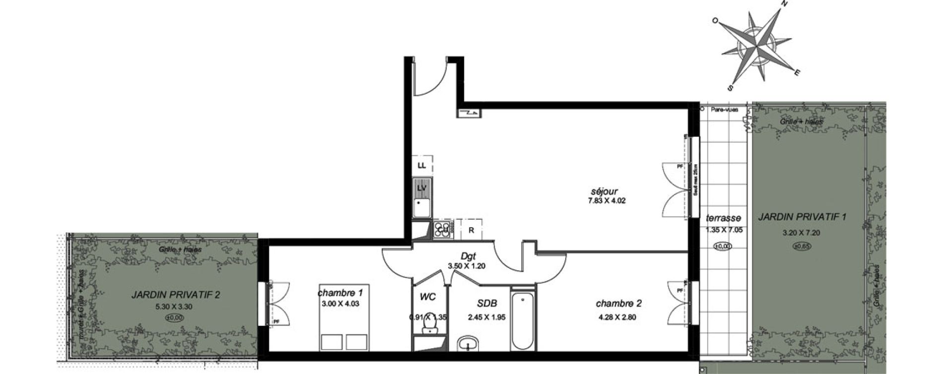 Appartement T3 de 65,46 m2 &agrave; Livry-Gargan Centre