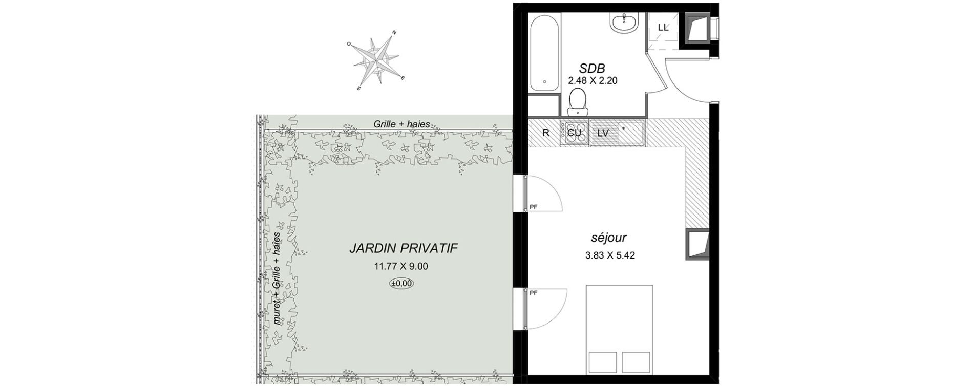 Appartement T1 de 28,60 m2 &agrave; Livry-Gargan Centre