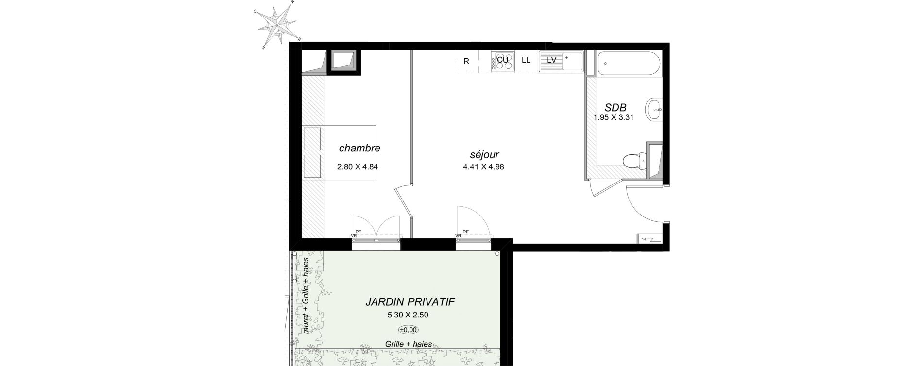 Appartement T2 de 43,12 m2 &agrave; Livry-Gargan Centre
