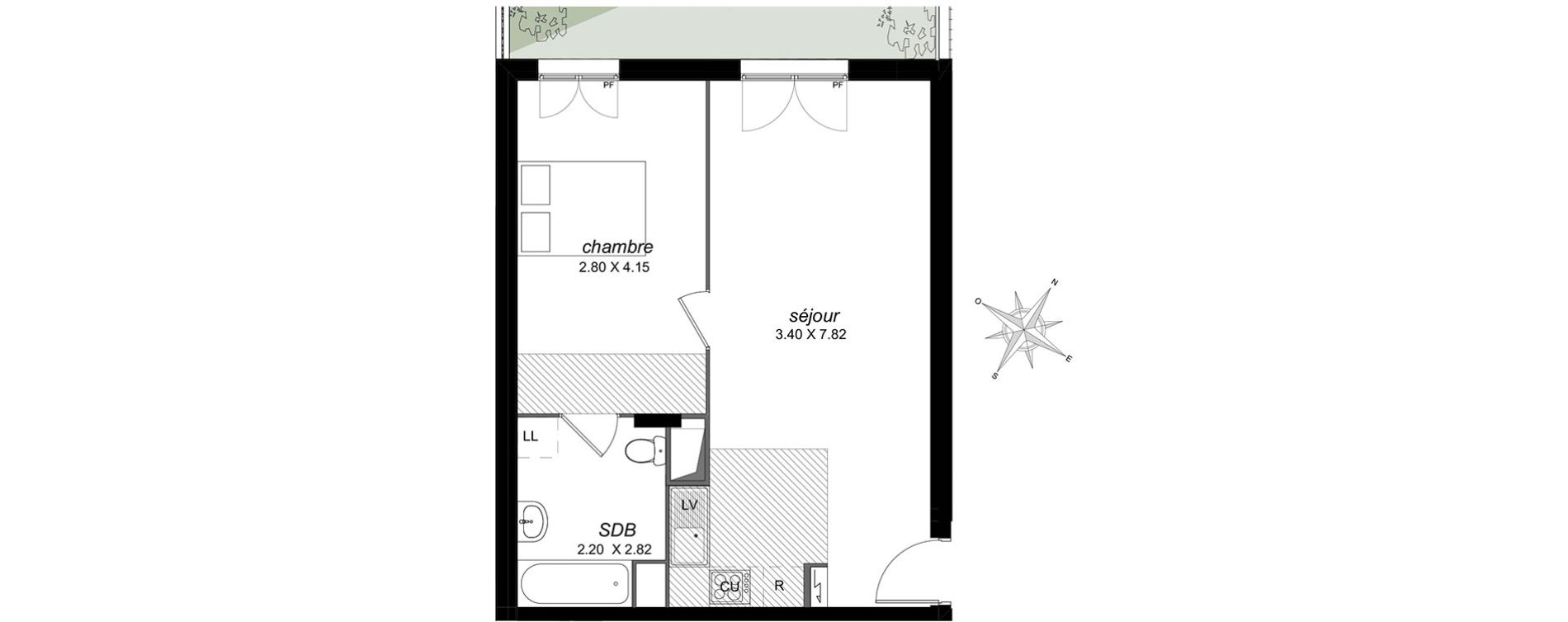 Appartement T2 de 46,16 m2 &agrave; Livry-Gargan Centre