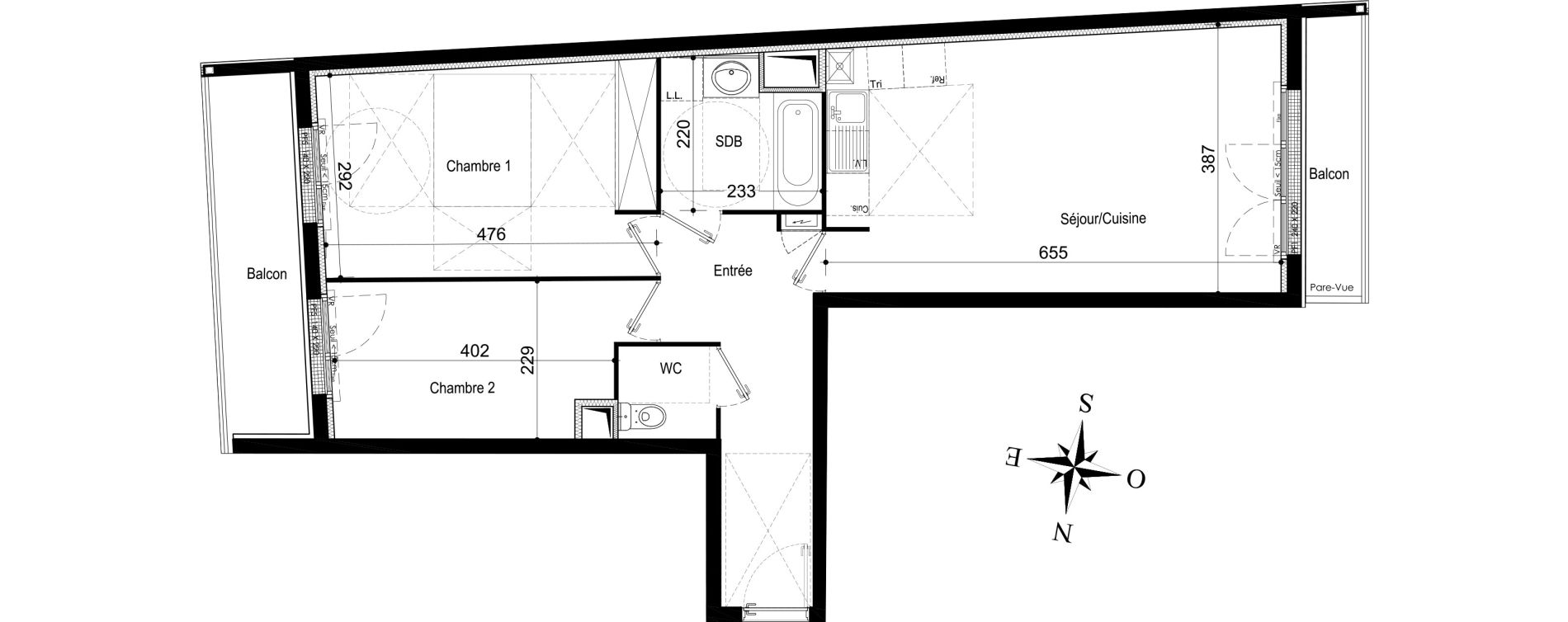 Appartement T3 de 64,22 m2 &agrave; Livry-Gargan Centre