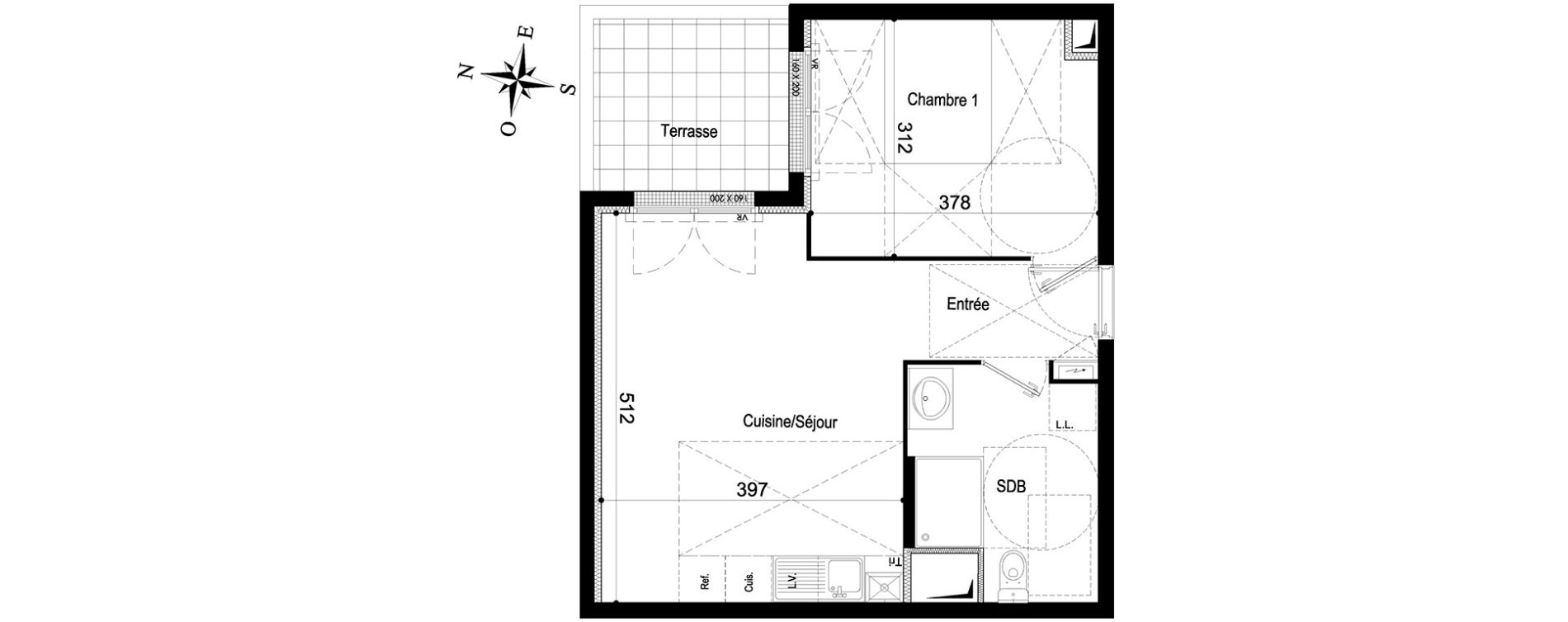 Appartement T2 de 41,30 m2 &agrave; Livry-Gargan Centre