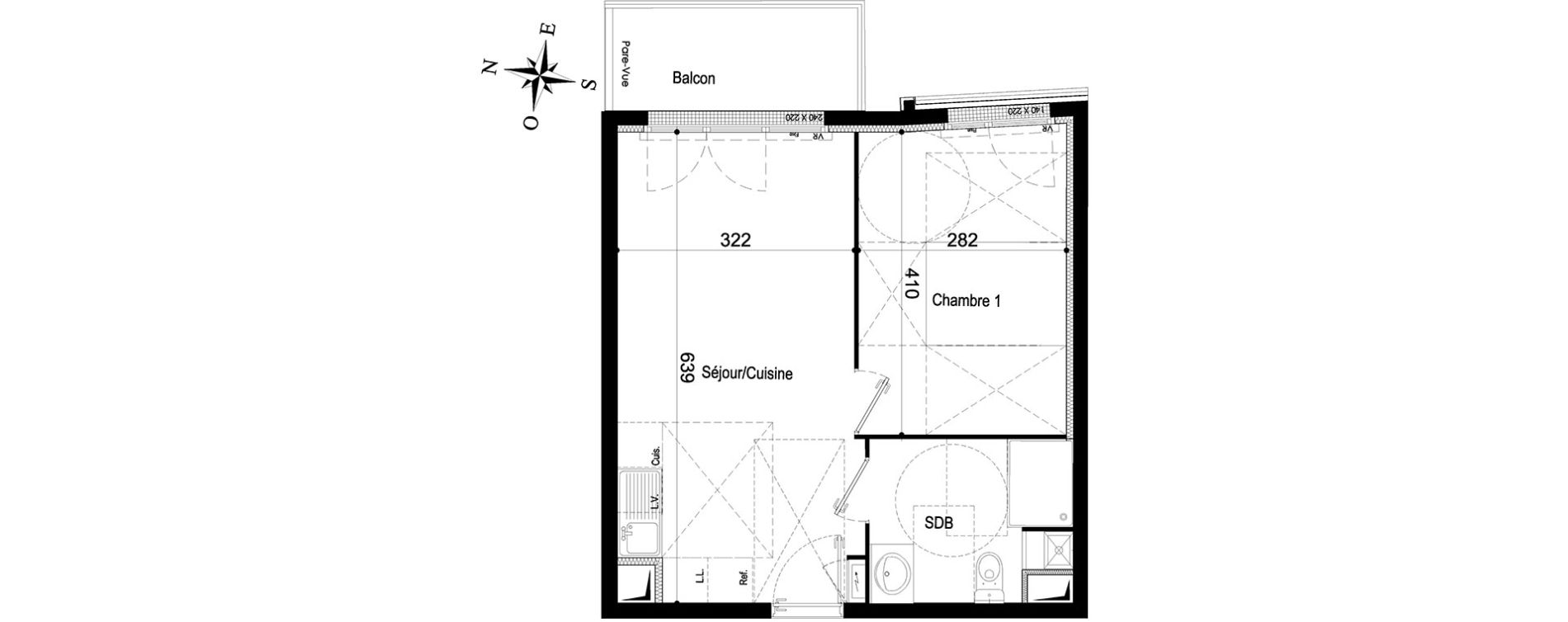 Appartement T2 de 37,85 m2 &agrave; Livry-Gargan Centre