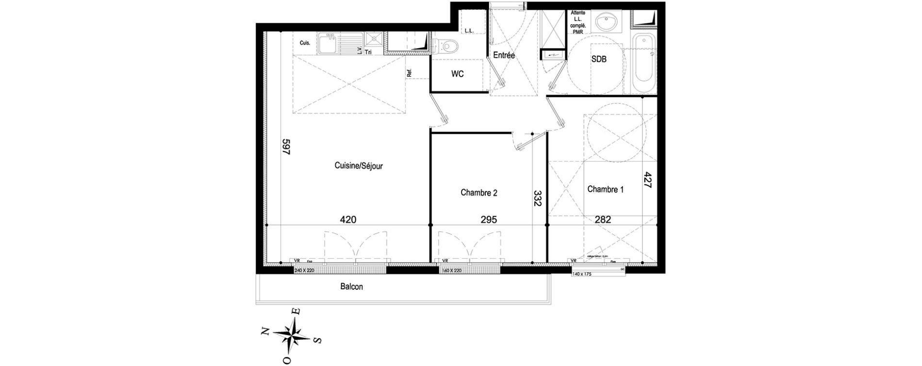 Appartement T3 de 60,58 m2 &agrave; Livry-Gargan Centre